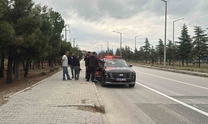 Burdur'da plakasız motosikletin tehlikeli durumu açığa çıkıyor