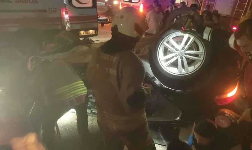 Defne'de meydana gelen kazada sürücü yaralandı