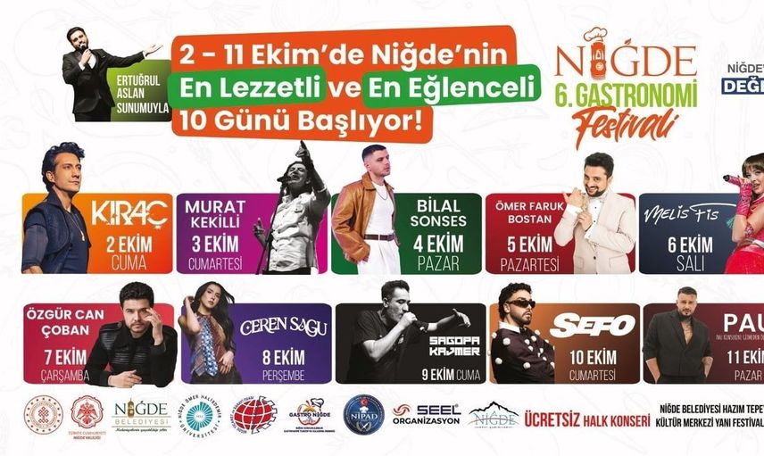 Niğde'de 10 gün sürecek gastronomi festivali lezzetler sunacak