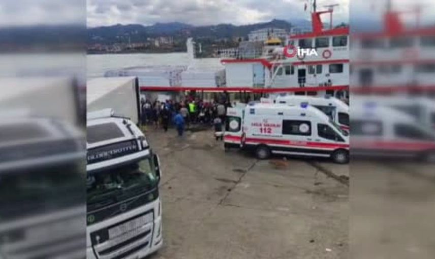 Trabzon açıklarında balıkçı teknesinde makara sistemi kopunca 4 yaralı