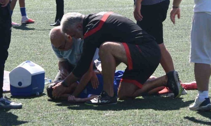 Denizli'deki maçta sağlık memurunun müdahalesi sporcunun hayatını kurtardı