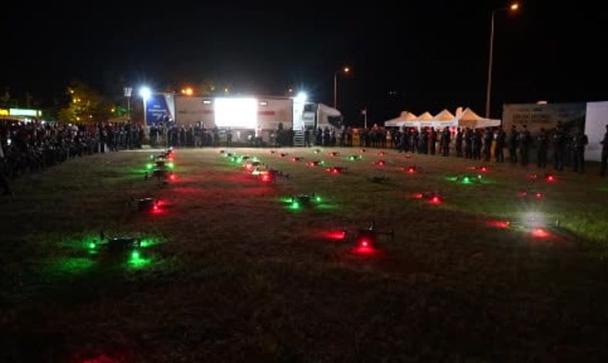 Samsun'da AFAD'dan görsel şölen: Dron gösterisi büyük ilgi gördü