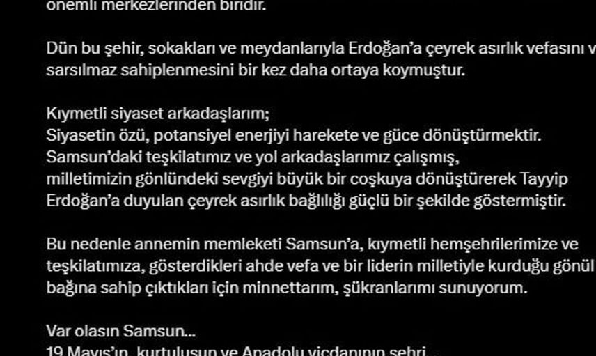Süleyman Soylu'dan Samsun değerlendirmesi: Türkiye'nin siyasi ölçüsü ve coğrafi önemi