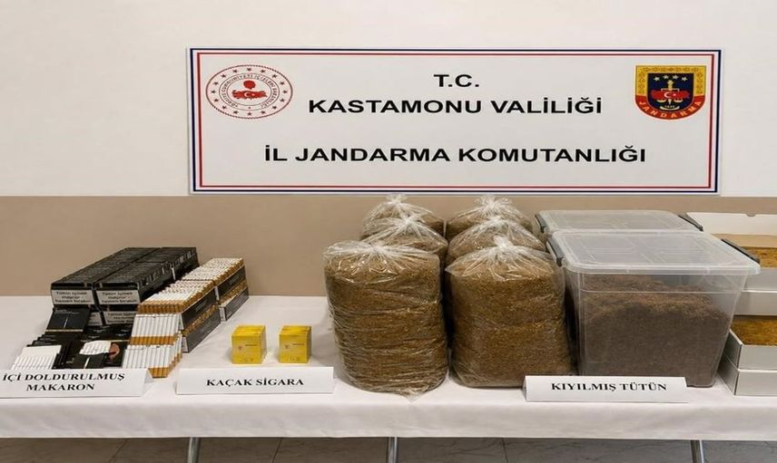 Kastamonu'da kaçak tütün operasyonu: 4 bin 720 makaron ele geçirildi