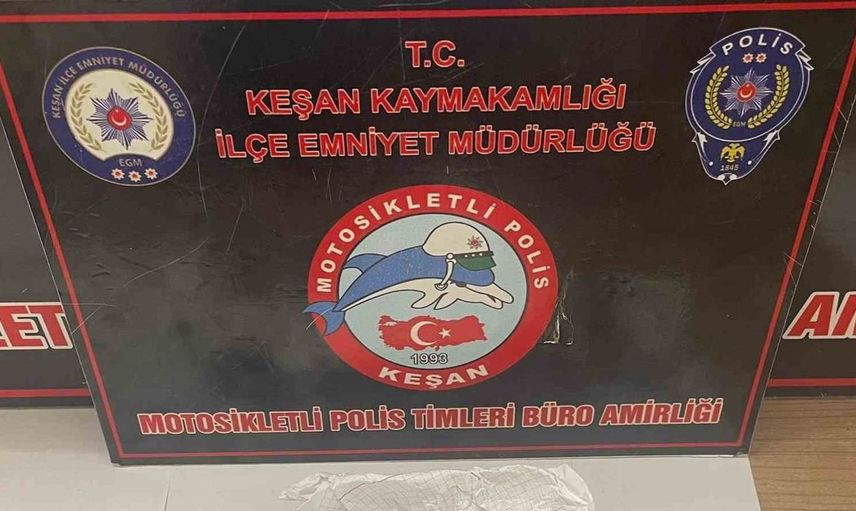 Keşan'da polisin dikkati sayesinde uyuşturucu madde ele geçirildi