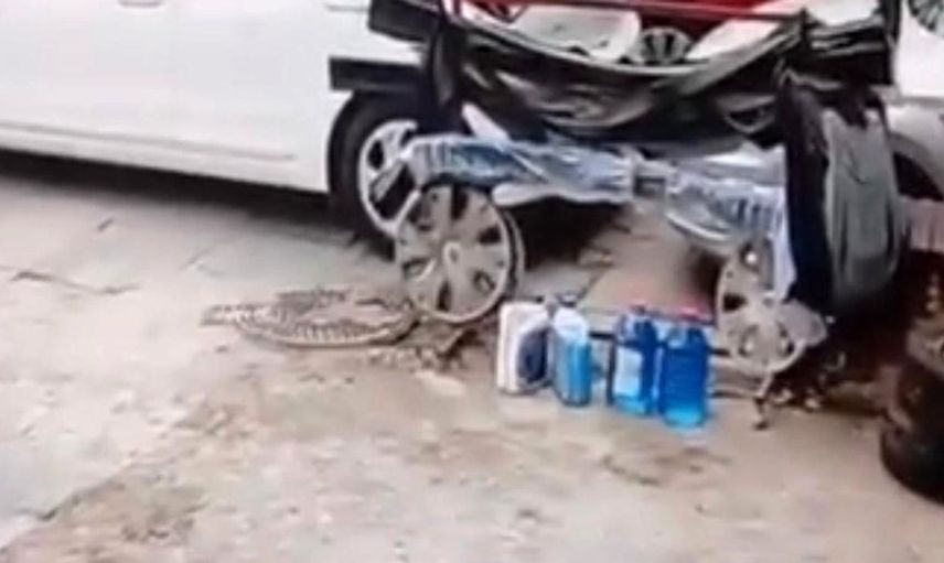 Ankara'da bisikletli sürücü otomobilin çarpması sonucu ağır yaralandı