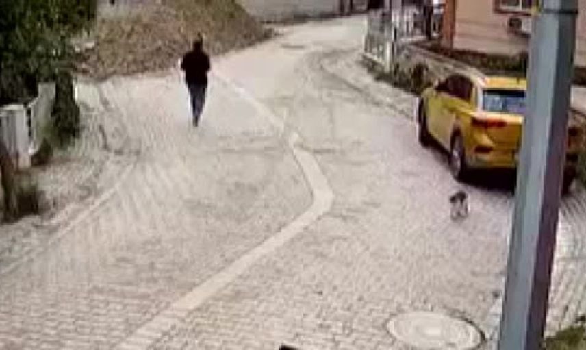 Avcılar'da 76 yaşındaki kadının rögara düşme anını güvenlik kamerası kaydetti