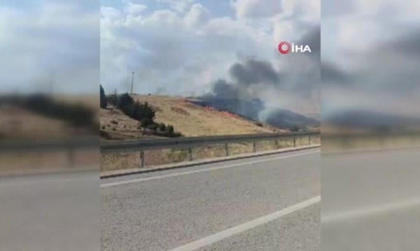 Çubuk'ta çıkan yangına itfaiye ekipleri zamanla müdahale ediyor