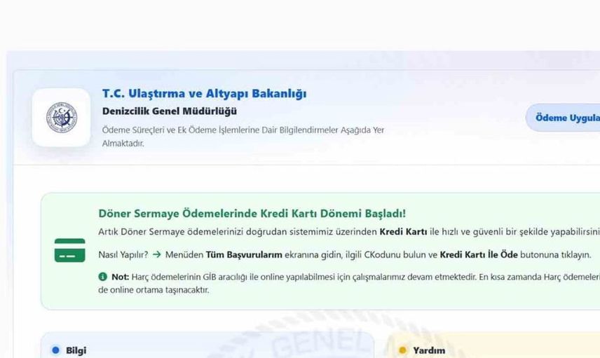 Dijital dönüşümde yeni bir aşama: Denizcilik ödemeleri çevrim içi kolaylaşıyor