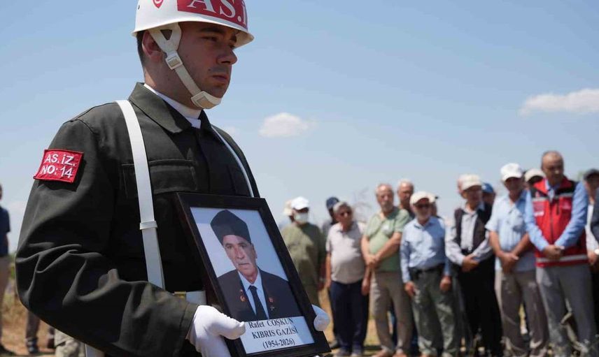 Kıbrıs gasisi rafet coşkun son yolculuğuna uğurlandı