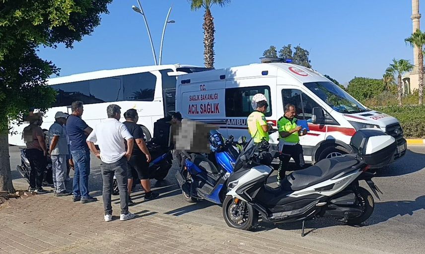 Manavgat'ta motosiklet kazasında iki sürücü yaralandı