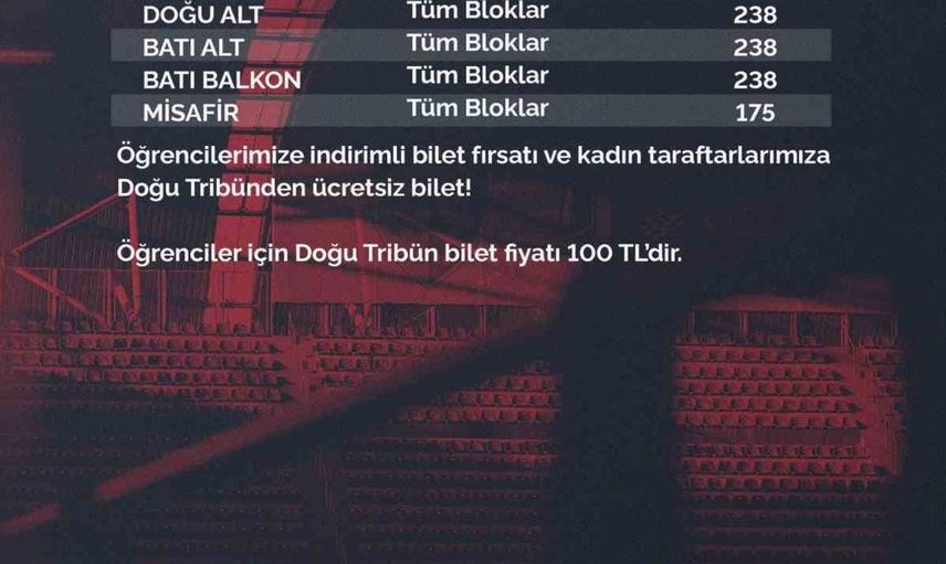 Kayserispor ile Muğlaspor maçının bilet fiyatları açıklandı