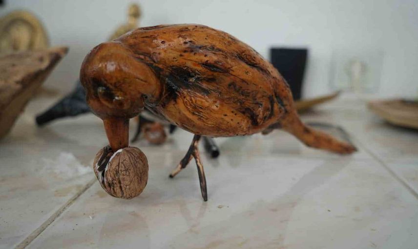 Emekli öğretmen doğanın sunduğunu sanat eserine dönüştürüyor