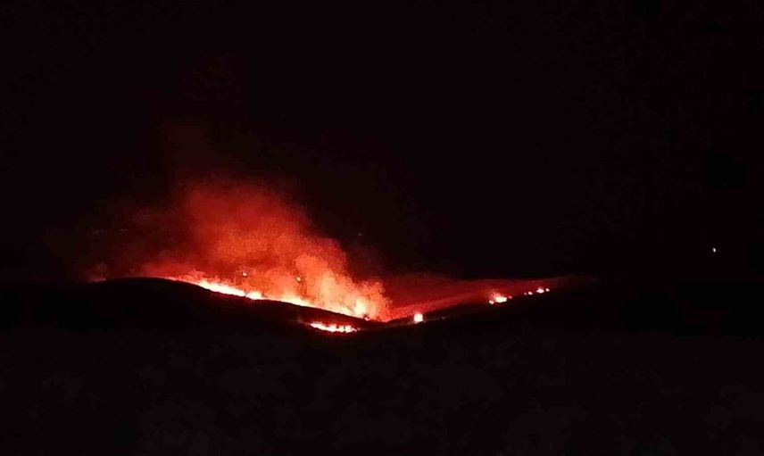 Diyarbakır'da çıkan anız yangınına müdahale sürüyor