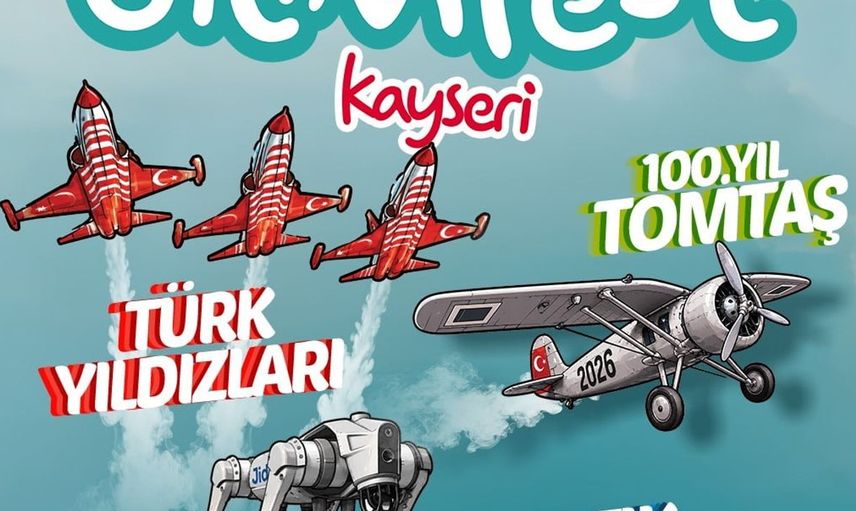 Kayseri'de 8. Bilimfest heyecanı: Hürjet ve Türk Yıldızları ile gökyüzü gösterisi
