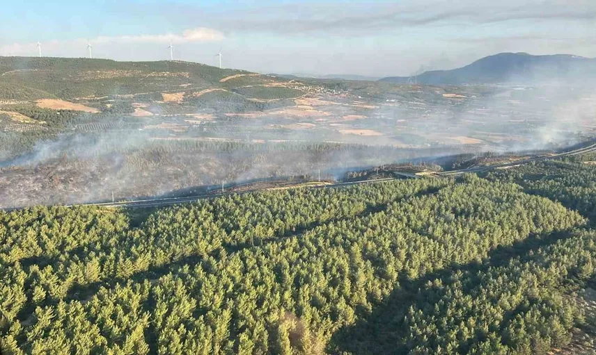 Soma'daki orman yangını sonrası ulaşım yeniden sağlandı