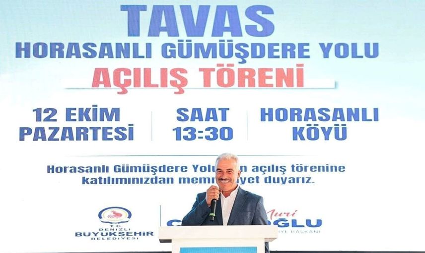 Denizli'de güvenli ulaşım için yeni yol açılışı yapıldı