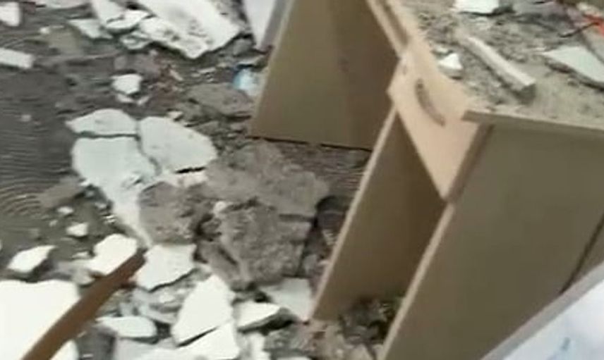 Gaziantep'te deprem sonrası evde tavan çökmesi yaşandı