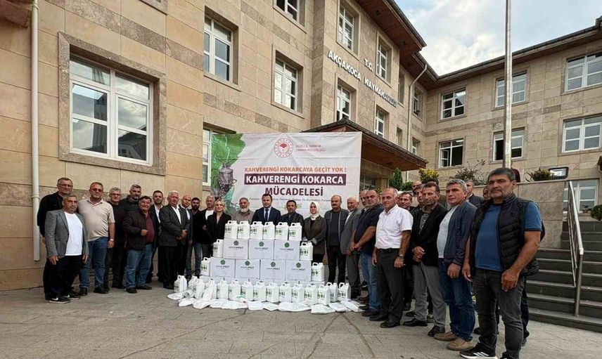 Akçakoca'da fındık üreticileri için kokarca tehdidine karşı ortak mücadele başladı