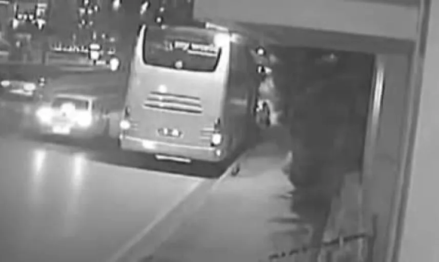 Manisa'da 11 can alan kazada otobüsün Bursa'dan hareket anı güvenlik kamerasında