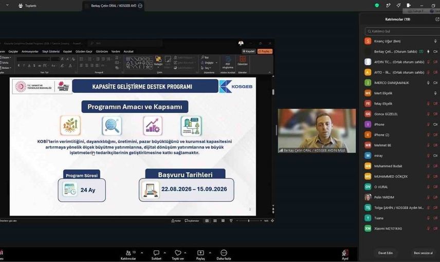 Aydın Ticaret Odası üyelerine dijital dönüşüm ve destek programları hakkında bilgilendirme yapıldı