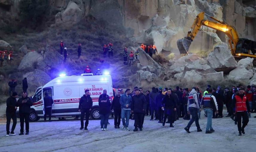 Kapadokya'da yer alan peribacasının çökmesi sonucu hayatını kaybeden kişi bulundu