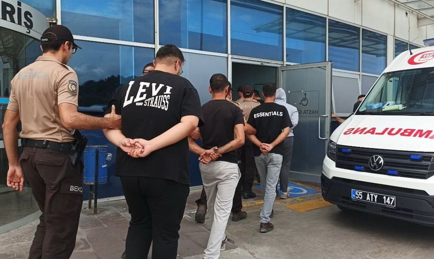 Bafra'da güvenlik uygulaması kapsamında 10 kişi gözaltına alındı