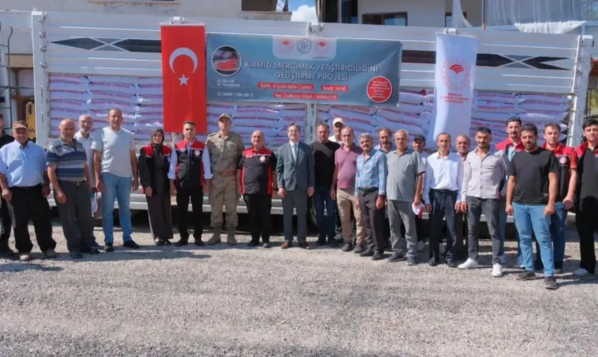 Kemaliye'de üreticilere büyük destek: Yüzde 75 hibeli kırmızı mercimek tohumu dağıtımı