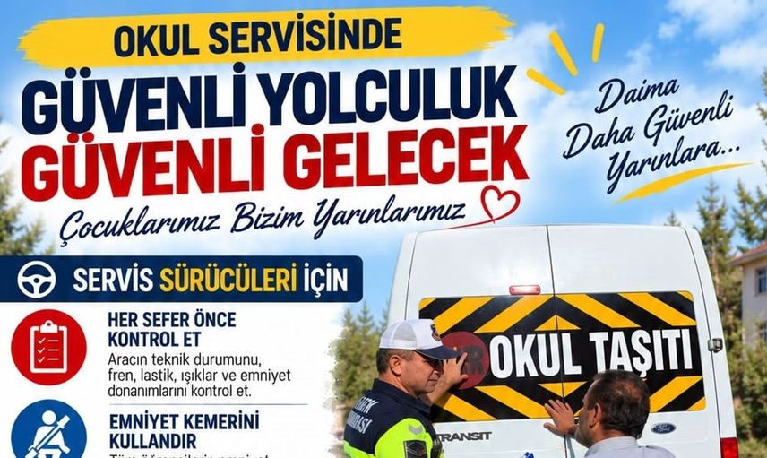 Erzurum'da okul servislerine güvenlik denetimi gerçekleşti