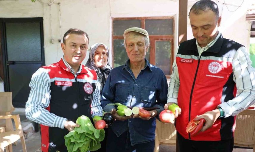 Menteşe'de ata tohumlarıyla geleneksel sebzelerin hasadı gerçekleştirildi