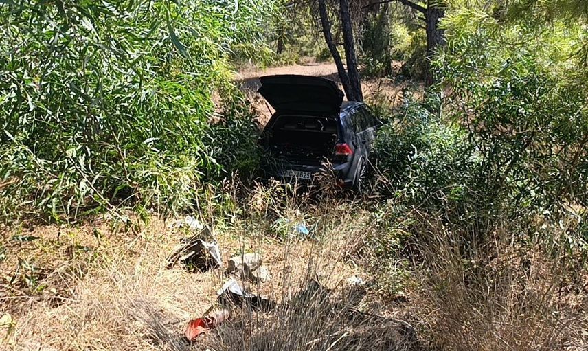 Kontrolden çıkan otomobil ormana girdi: 1 yaralı