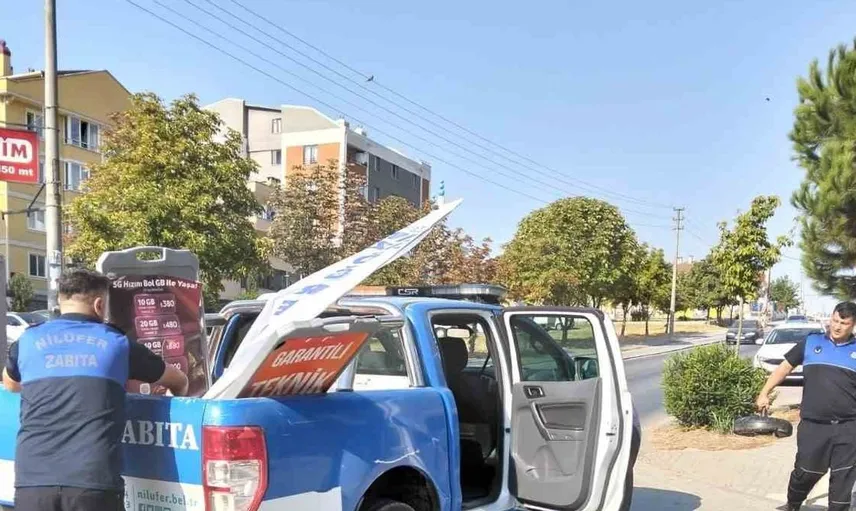Nilüfer'de yaya güvenliği için kaldırımlar denetlendi