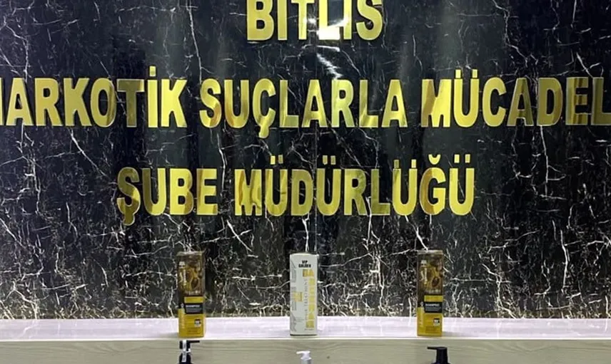 Tatvan'da otelde şampuan şişelerine gizlenmiş uyuşturucu ele geçirildi