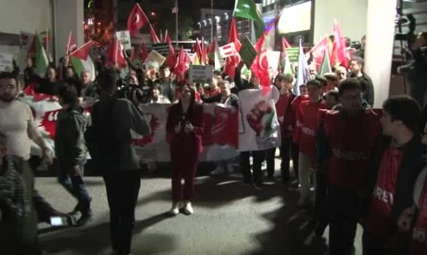 Ankara'da Filistin için yürüyüş gerçekleştirildi