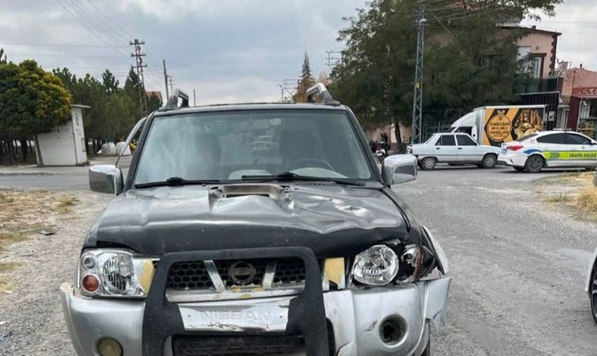 Karapınar'da motosiklet-pikap çarpışmasında bir kişi yaralandı