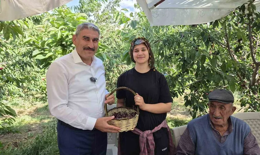 Kiraz hasadı ve yeni yol, Tumlu Yaylası’nda üretime ivme kazandırdı