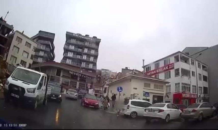 Arnavutköy'de yaralanan çocuk kazası, güvenlik kameralarına yansıdı