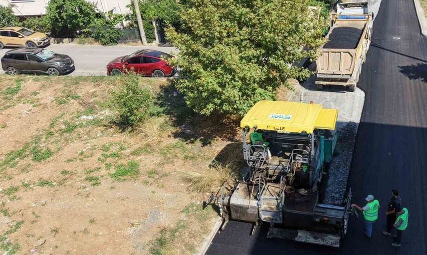 Gebze’de gaziler mahallesi'nde yollar asfaltlanıyor
