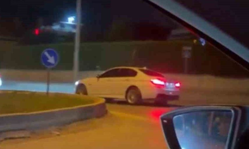 Drift yapan sürücü İnegöl’de ağır ceza aldı