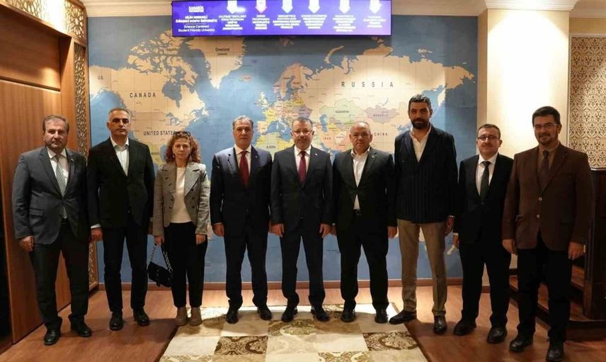 Karabük Üniversitesi rektörü Fatih Kırışık, TSO heyetiyle buluştu