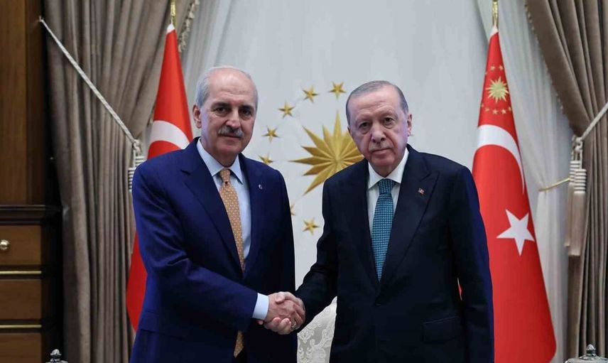 Cumhurbaşkanı Erdoğan, TBMM Başkanı Kurtulmuş ile bir araya geldi