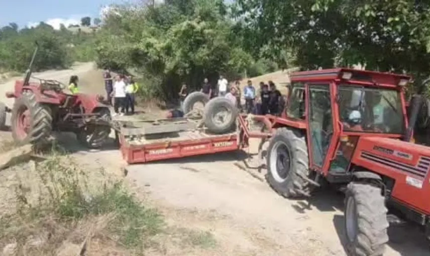 Vezirköprü'de traktör kazası: 1 ölü, 3'ü çocuk 7 yaralı