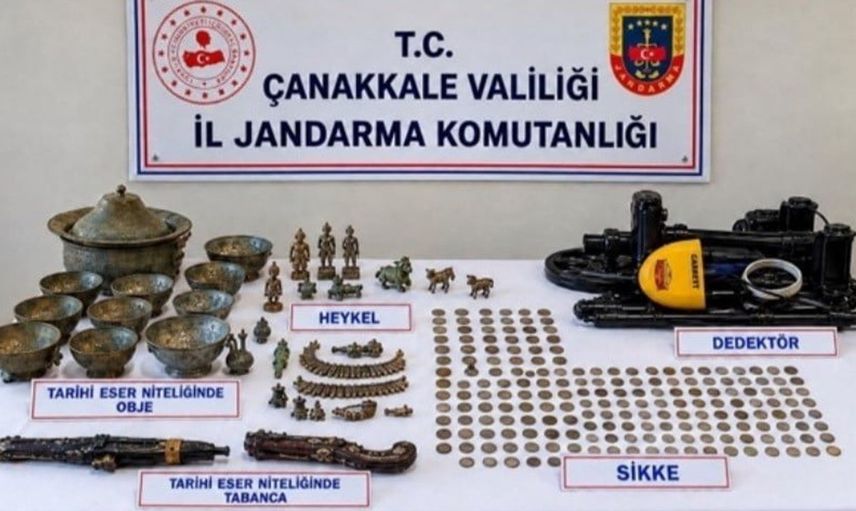 Çanakkale'de tarihi eser kaçakçılığına jandarmadan operasyon