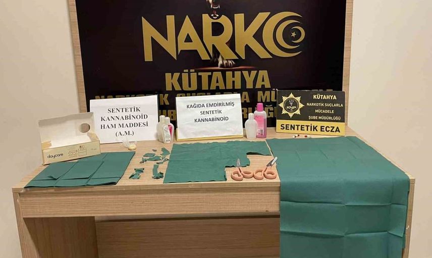 Kütahya'da uyuşturucu operasyonunda önemli yakalama: 56 bin içimlik sentetik kannabinoid ele geçirildi