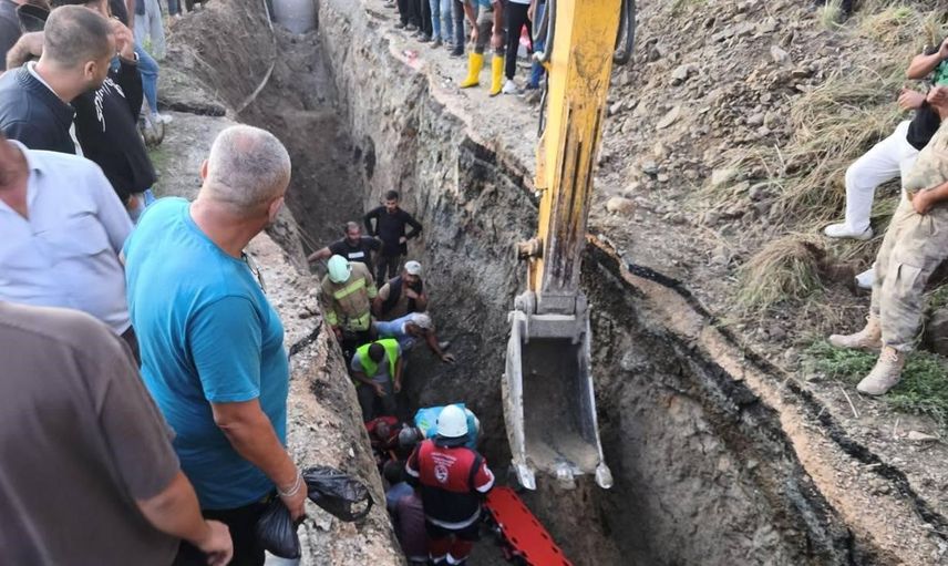 Hatay'da altyapı çalışması sırasında göçük olayı: işçi yaralandı