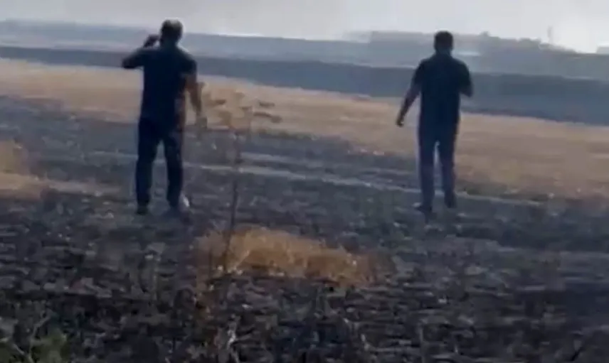 Tokat'taki buğday tarlasında çıkan yangın, mahalle sakinlerini korkuttu