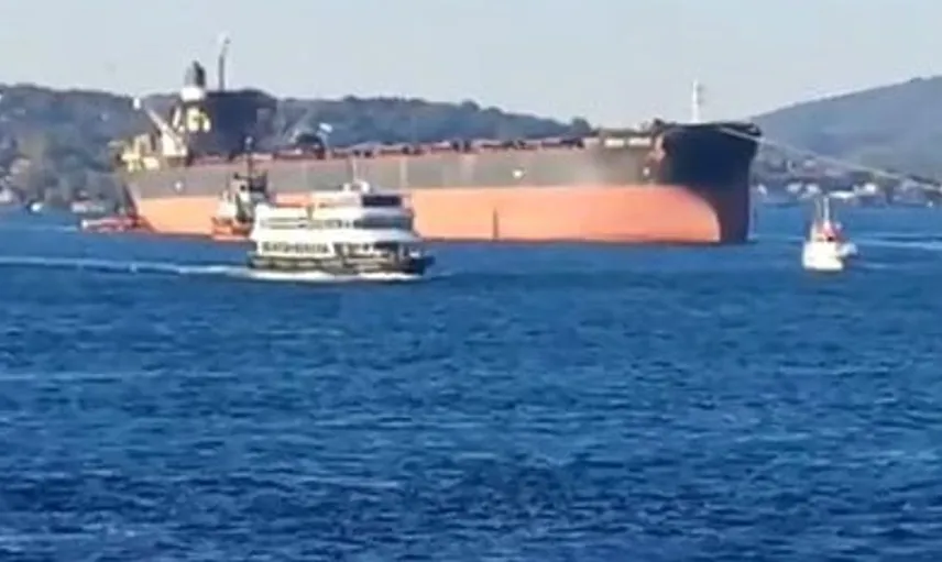 Kerç Boğazı’ndan İstanbul Boğazı’na geçirilen gemi güvenli bir geçiş yaptı
