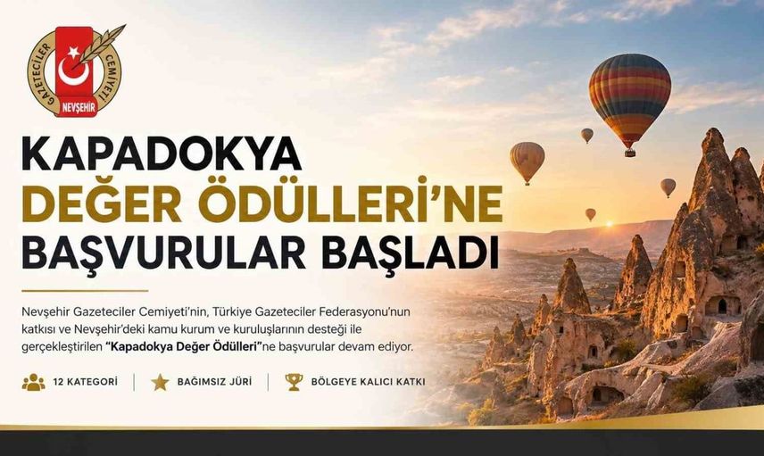 Kapadokya değer ödülleri için başvurular 16 Ekim'de son bulacak