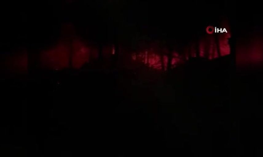 Susurluk’ta yangına havadan ve karadan müdahale