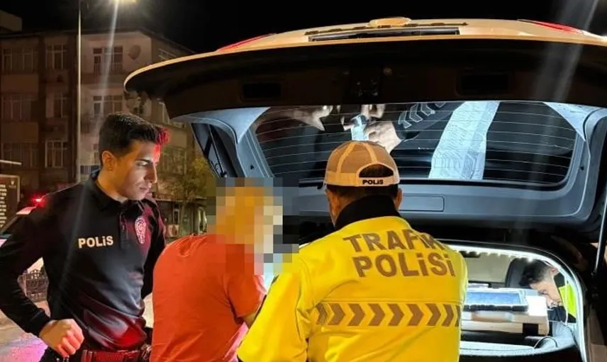 Kayseri'de uyuyakalan alkollü sürücüye 25 bin TL ceza uygulandı